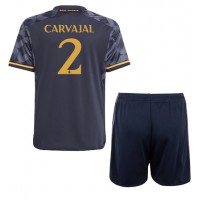 Fotballdrakt Barn Real Madrid Daniel Carvajal #2 Bortedraktsett 2023-24 Kortermet (+ Korte bukser)